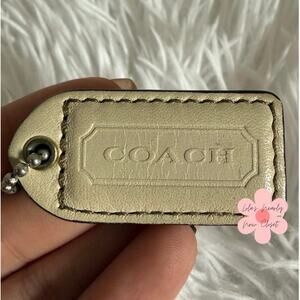 1.5" y2k COACH Vintage Fob Bag Charm Hang tag Hangtag